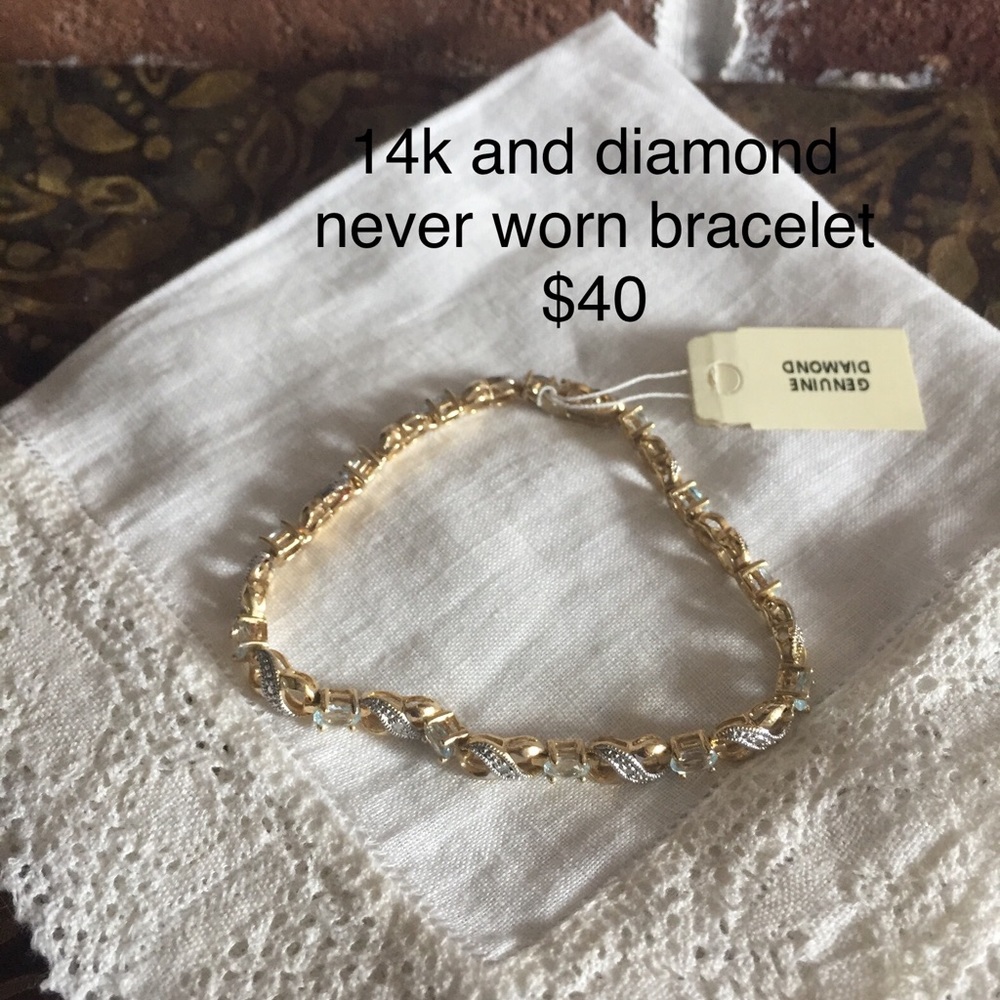 Gold and diamond bracelet